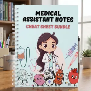 Medical Assistant Notes and Cheat Sheet Bundle, Medical Assistant Study Guide and Nursing Notes, Clinical Reference and Quick Study Resource for Students, Essential Exam Prep Workbook for Medical Assisting and Nursing School Success