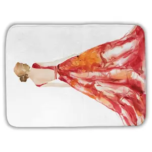 Begin Home Decor C1BM172416ED2P 17 x 24 in. Red Prom Dress - Romantic Bedroom Bath Mat for Home Decor