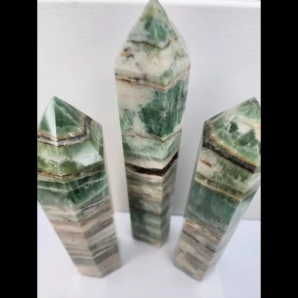 Huge Green Calcite Tower – Powerful Healing Stone 💚🔮