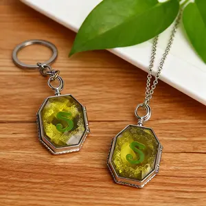 Harry Potter Movie Peripheral Soul Eater Slytherin Pendant Box Openable Necklace Charm Keychain Accessory, Harry Potter Accessories