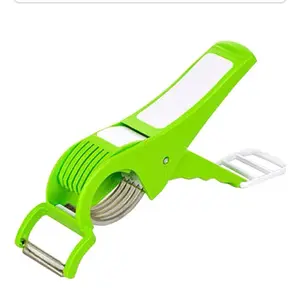 Multi Cutter With Peeler For Vegetable And Fruit Extra Sharp Stainless Steel Mothers Day Gift (Green) (Green)