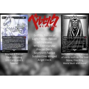 Griffith, Falcon of Light/Femto, Falcon of Darkness Commander Precon Deck: Sephiroth Fabled Soldier/One Winged Angel Deck