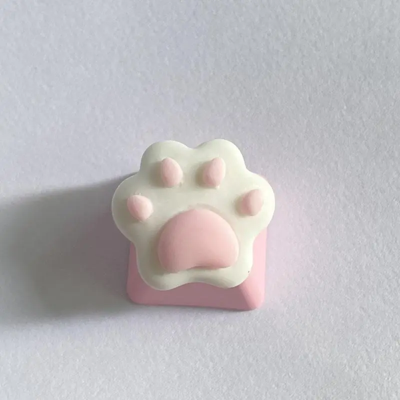 Cartoon anime cute cat claw beautiful girl pink transparent personalized custom PBT mechanical keyboard keycap