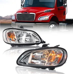 Halogen Headlight for 2002-2018 Freightliner M2 Semi Trucks | Replacement Freightliner A06-51039-002 A06-51039-000 | Pair