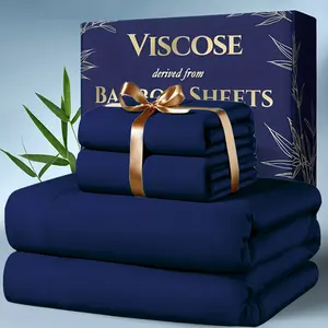4pcs Bamboo Cooling Bedding - Extra Deep Pocket Breathable And Cooling