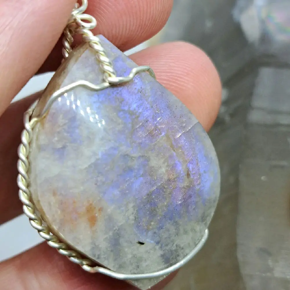 Moonstone and Sunstone Pendant