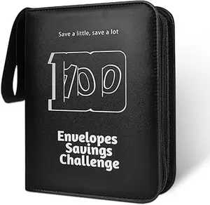 100 Envelope Challenge Binder, 2026 Upgrade 100 Envelopes Money Saving Challenge, Savings Challenges Book with Challenge Tracker to Save $5,050 Budget Planners  Finance Checklist Organizer