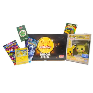Pikachu Mega Box - Funko Pop, Booster Packs, Enamel Pin & Bonus Items