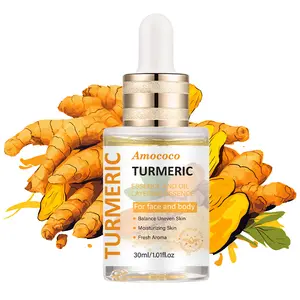 Turmeric Series Skincare Collection - 16 Products for Cleansing & Nourishing with Natural Turmeric for Face & Body - 30ml Essence & Oil Layering Set