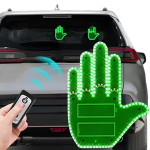 2026 Finger Car Light - Gesture Hand Light for Car, Light Up Finger for Cars Window, Led Hand Gesture with Remote, Hand Led Sign, Fun Truck Accessories