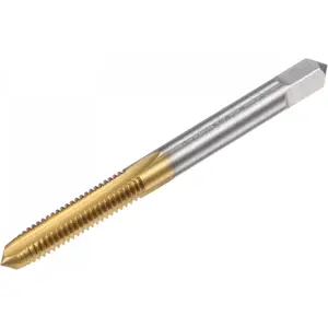Straight Flute Taps, M6 x 1 Metric Left Hand Titanium Coated M35 Cobalt High Speed Steel Machine Tapping Screw Thread Milling Tap Machinist Repair Threading Tool
