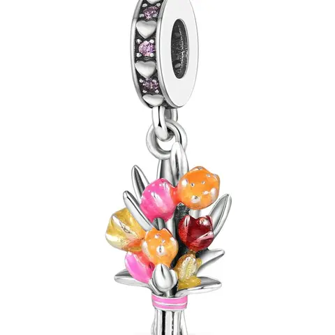 Mother's Day Gift Flower Design Pendant, Exquisite Trendy Pendant, Fashionable Rhinestone Decorated Pendant for Bracelet & Necklace, Fashion Accessories for Women & Girls, DIY Jewelry Making Accessories, Charms, Sunflower Pendant, DIY Jewelry Decoration