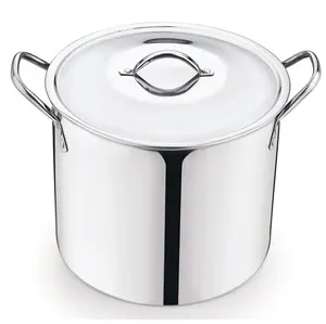 12 Quart Stainless Steel Stock Pot, Silver