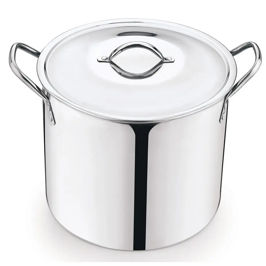 12 Quart Stainless Steel Stock Pot, Silver 12 Quart Stainless Steel Stock Pot, Silver