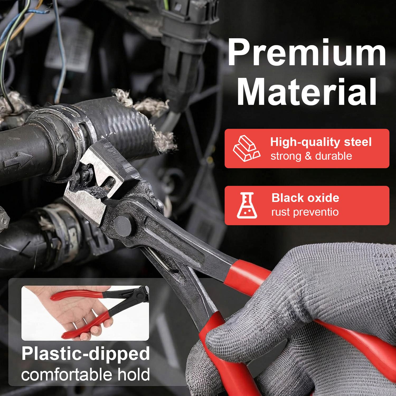 Automotive Electrical Disconnect Pliers Kit, Auto Repair Plier, Connector Separator 60 ° Pliers, Hose Clamp Plier, Car Trim Clip Removal Pliers, Plug Release Tool and Wire Terminal Removal, Heavy Duty Auto Repair Tools, Easy Grip & Removal