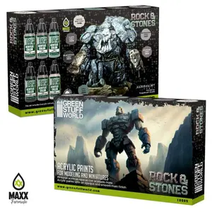 Green Stuff World for Models and Miniatures Paint Set - Rock & Stones 10202