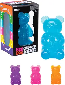 Bear-shaped gummy toy - Sensory stress-relief toy with jelly-like filling - Colors may vary (1 piece)