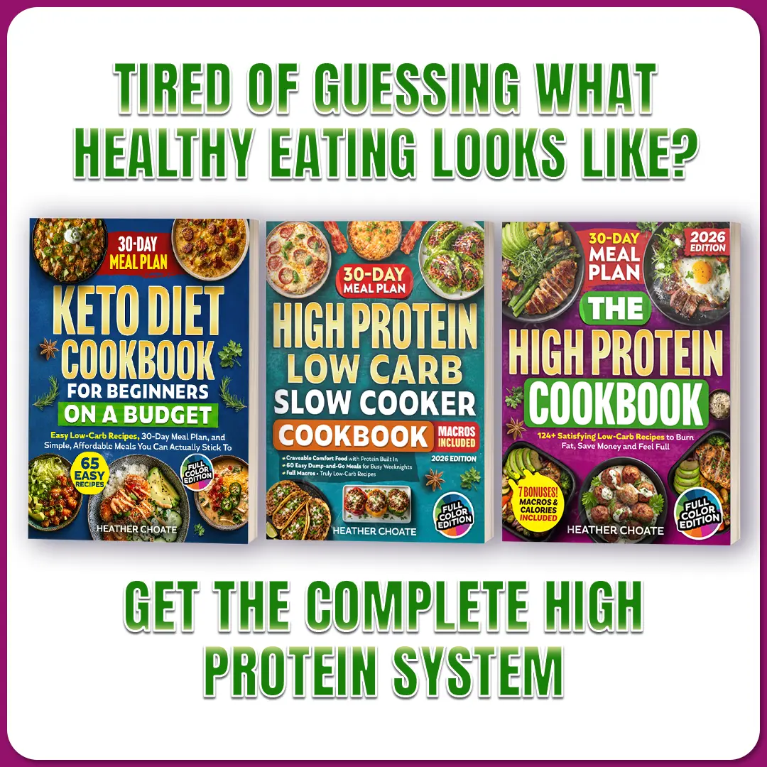Complete High-Protein System 3-Book Bundle | High-Protein Cookbook, Low-Carb Slow Cooker Cookbook & Keto Cookbook | Easy Recipes + Meal Plans