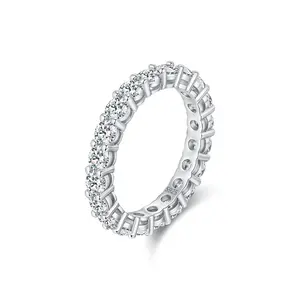 MS110-32 Moissanite Eternity Band Ring, Didi Style, Moissanite Diamond, Light Luxury, Premium Elegance, Pairable, 925