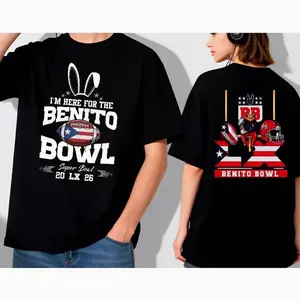 Benito Bowl Shirt, Benito Bunny Football T-Shirt, Bad Benito Sweatshirt, Puerto Rico Flag 2026 Halftime Show Hoodie AOO
