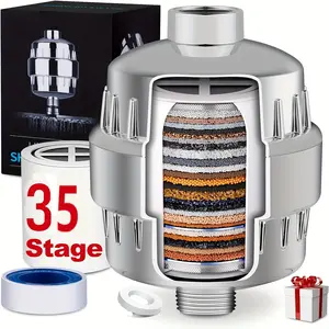 35-Stage Shower Water Filter] 30-Stage High-Performance Shower Filter, Showerhead Filter with Cartridges - Hard Water Purifier