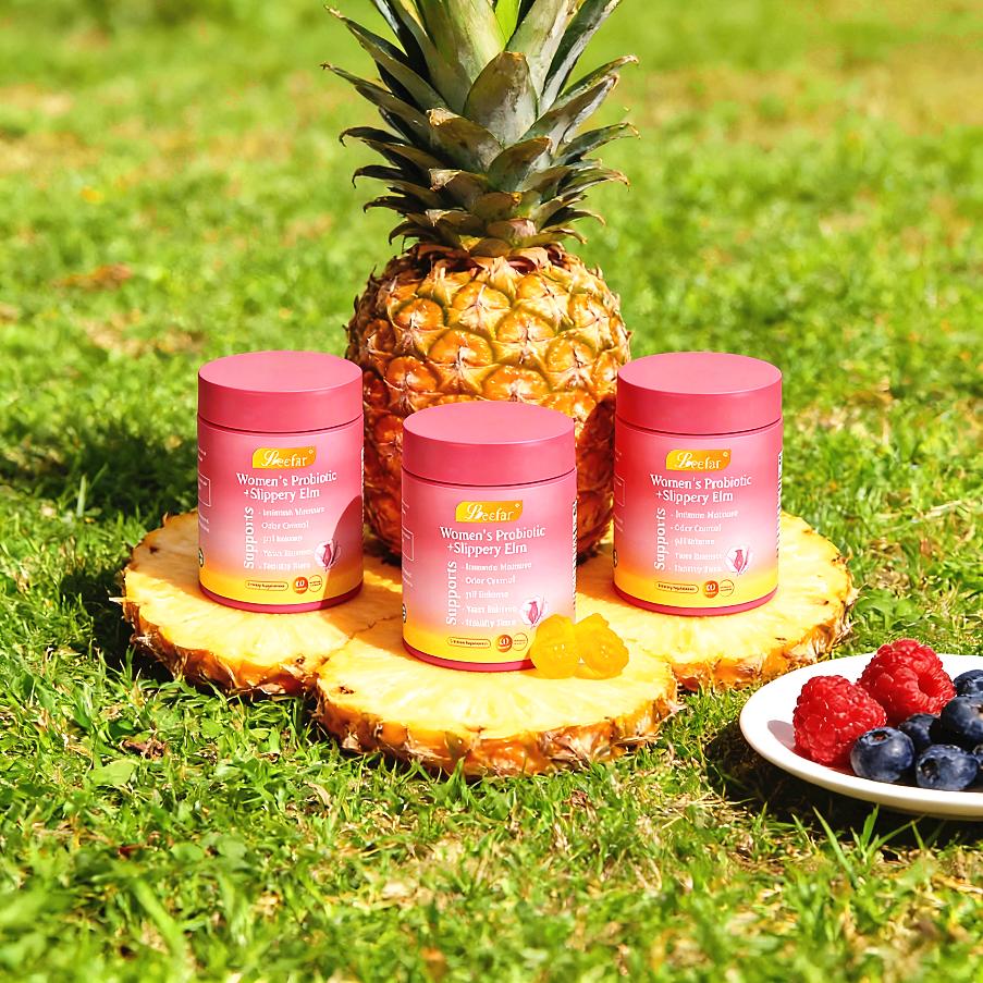 Women's Juicy Probiotic Gummies 2-in-1 WAP Support for pH Balance & Intimate Odor Control, Enriched with Slippery Elm & Prebiotic Complex to Support Feminine Health & Daily Freshness