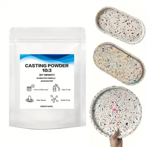 LEQU 500G Plaster Casting Powder, Fast Curing Casting Powder for Beginners, 20-30 Minutes Demolding, Natural Mineral Casting Powder, Easy to Mix Non-toxic DIY Home Art.