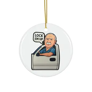 (HOT TREND) Lock Em Up Ceramic Ornament, Halloween Ornament Decoration, Funny Lock Em Up Viral Tiktok