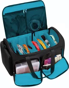 High-Capacity DJ Band Music Equipment Bag with Secure Zip Closure, Travel Organizer for Gig Cable Storage