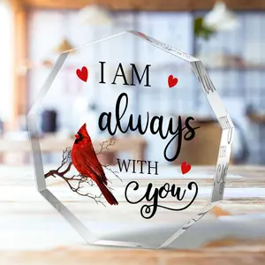 Acrylic Desktop Plaque, 1 Count Letter Pattern Ornament, Desktop Decoration for Home Living Room Bedroom, Gift for Friends & Family