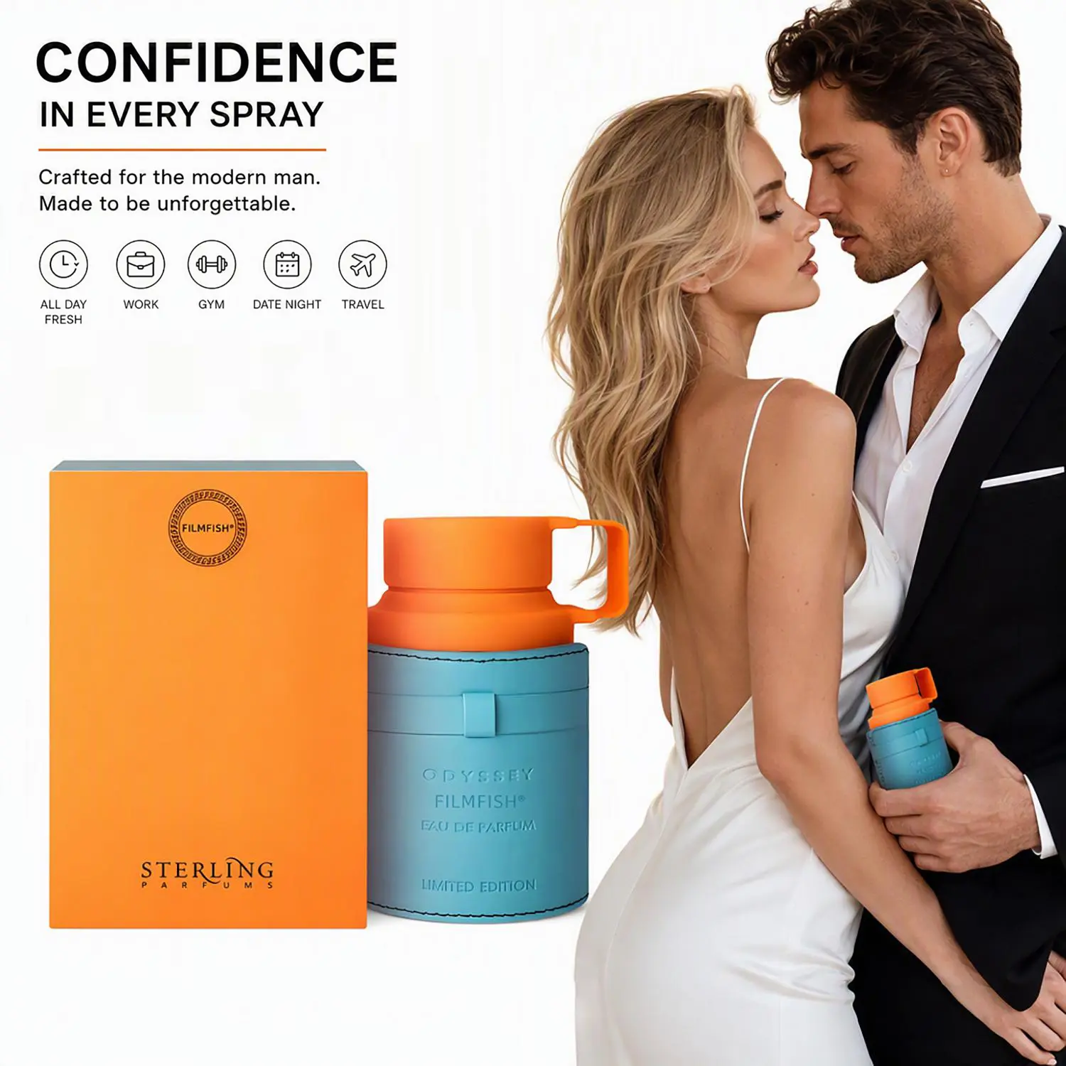 Men's Pheromone Cologne, long-lasting fresh citrus & cedarwood with floral fruity woody notes. Pheromones make her enchant you, create a captivating night. Perfect for Thanksgiving, Christmas & Anniversary. Men's Perfume. Men's Fragrance. 100ml/3.4fl.oz.