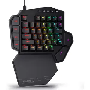 K585 DITI Wired One-Handed RGB Mechanical Gaming , 42 Keys Type-C Professional Gaming Keypad w/Upgraded Hot-Swappable Socket, 7 Onboard Macro Keys & Detachable Wrist Rest