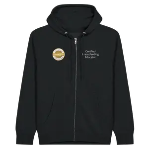 Ask Me About Breastfeeding Premium Unisex Zip Hoodies Black