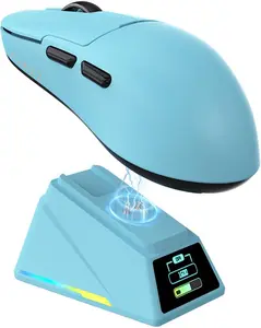 Ajazz AJ159 APEX Wireless Gaming Mouse, PC Accessories, 56g Ultra-Lightweight Ambidextrous Design, PAW3950 Sensor, Tri-Mode Connectivity, 32000 DPI, with TFT Color Screen Charging Dock