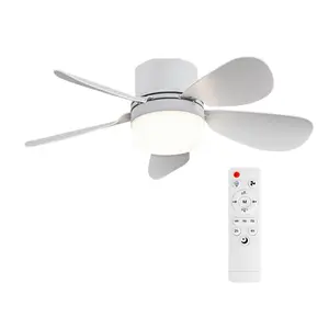 LED Ceiling Fan with Light, 3 Wind Speeds & Dimmable Lighting, Led Ambient Lighting, Remote Control, Quiet Motor, Timer, Simple Installation, Perfect for Bedroom, Living Room and Kitchen