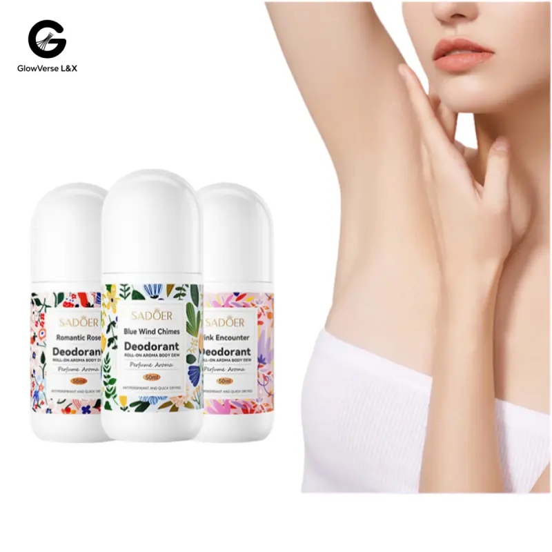 SADOER Long-Lasting Fragrance Roll-On: Mini Portable & Sweat-Proof, Gentle Formula for All-Day Freshness, Viral Solid Deodorant Stick for On-The-Go Aroma Body Care Peach Blend Daily Floral