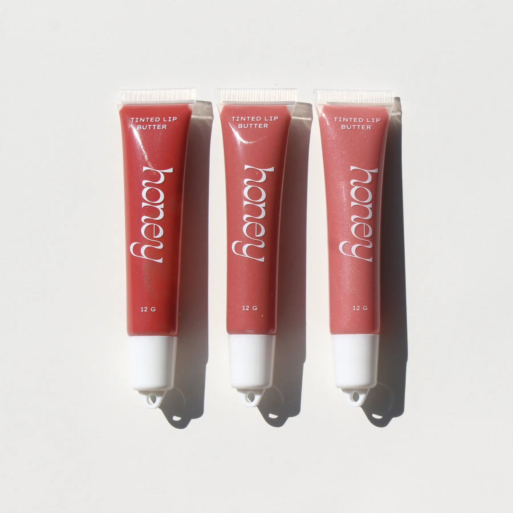 Tinted Lip Butter | Hydrating Natural Clean Lip Gloss with Mango Butter & Jojoba | Cherry, Strawberry & Vanilla Flavors
