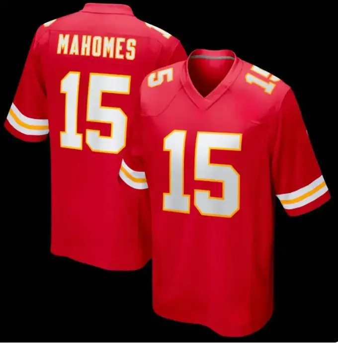 Mahomes #15 Kansas City Red Football Jersey, Home Team Style Player Shirt, Unisex American Football Fan Apparel, Game Day Sports Jersey, Stadium Streetwear, Gift for Football Lovers & Collectors