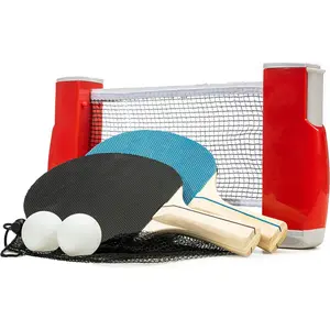 Table Tennis to Go Portable Ping Pong Set - Table Top Ping Pong Net + (2) Paddles - Ping Pong Balls Included - 2 Players |       Portable, Table Top, Ping Pong Net, (2) Paddles