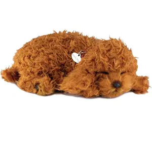 Poodle, Dog Toys for Kids and Elderly, Realistic Dog Stuffed Animals, Battery-Operated Stuffed Dog, Companion Interactive Pets with Synthetic Fur
