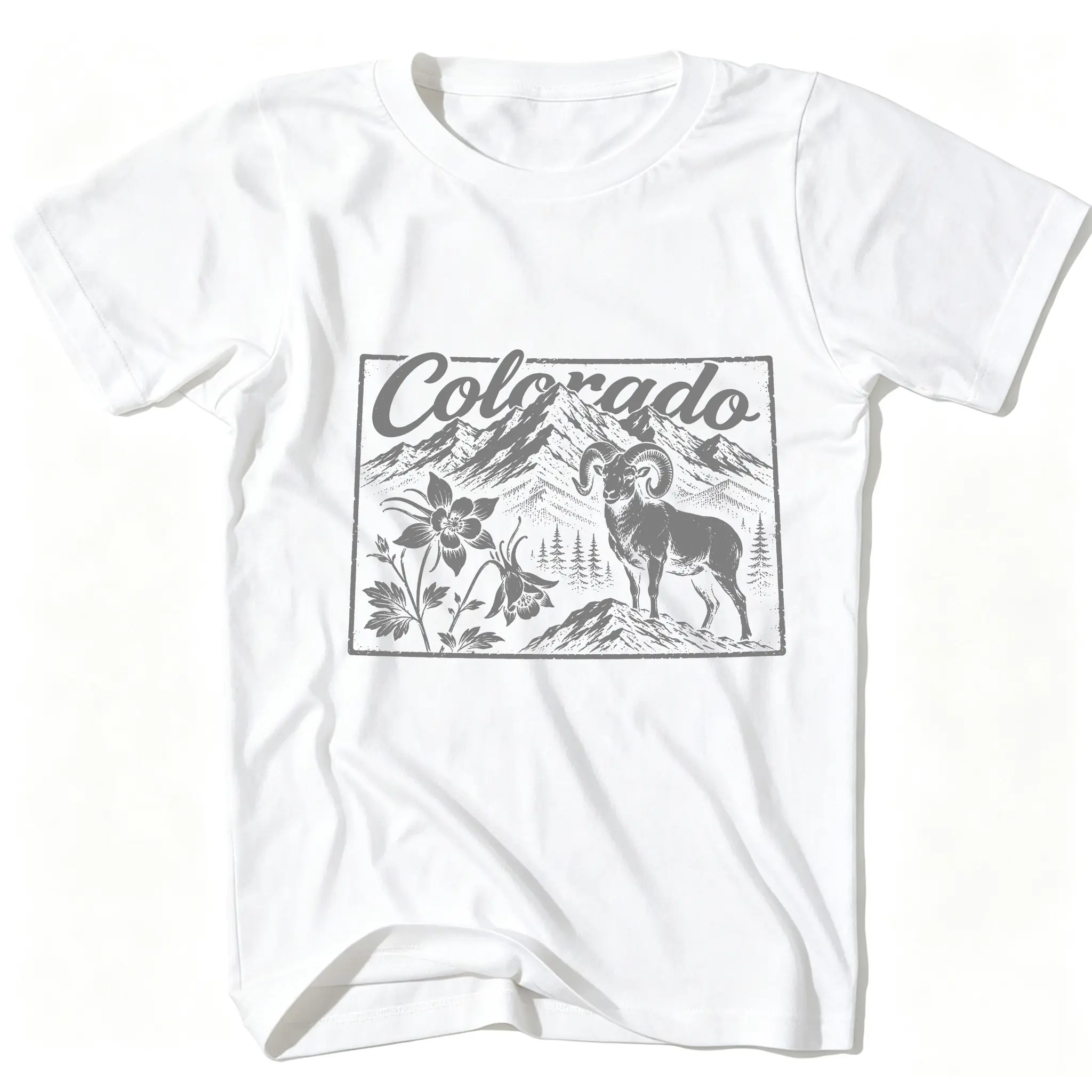 CARPESUN Vintage Rocky Mountains Colorado Shirt, Retro '90s Outdoor Heritage Graphic T-Shirt, Artistic Elk Nature Top, Hiking Gift for Men, Women Womenswear Casual