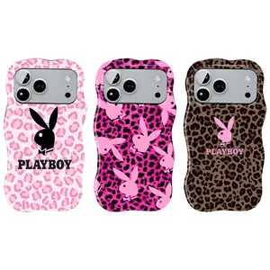 Playboy Phone Case — Street-Style Protective Cover Featuring Pink Rabbit Head Logo; Compatible with iPhone 11–17 Pro Max/Plus Series and Samsung Galaxy S23– Series; Drop-Resistant and Shockproof