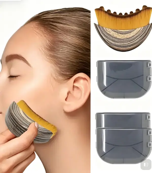 Lymphatic Contour Face Brush for Sculpting – Anti-Puffiness, Detox & Lift, Improves Skin Glow & Absorption Wooden Manual Muscle Roller Massager