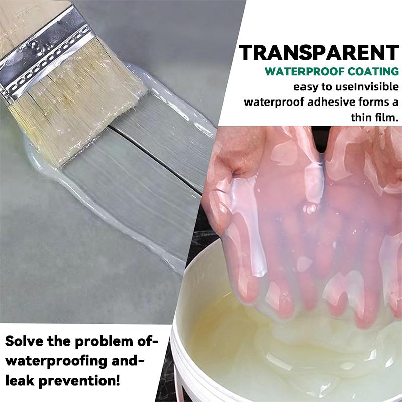 Waterproof Adhesive with Free Brush for Daily Repairs & Damp Areas Invisible Transparent Agent Strong Bond