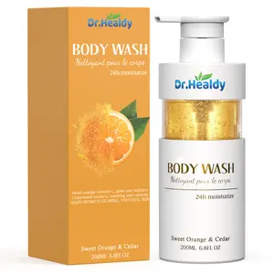 Sweet Orange & Cedar Body Wash with Vitamin C - 24HR Hydrating Moisturizer - Sulfate, Paraben & Dye Free for All Skin Types - Refreshing Feel for Women & Men - 6.8Fl. Oz