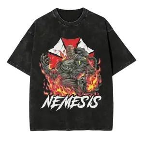 Resident Evil Nemesis Graphic T-Shirt, Black Washed Streetwear Tee, resident evil merch, resident evil shirt, Menswear Womenswear Top