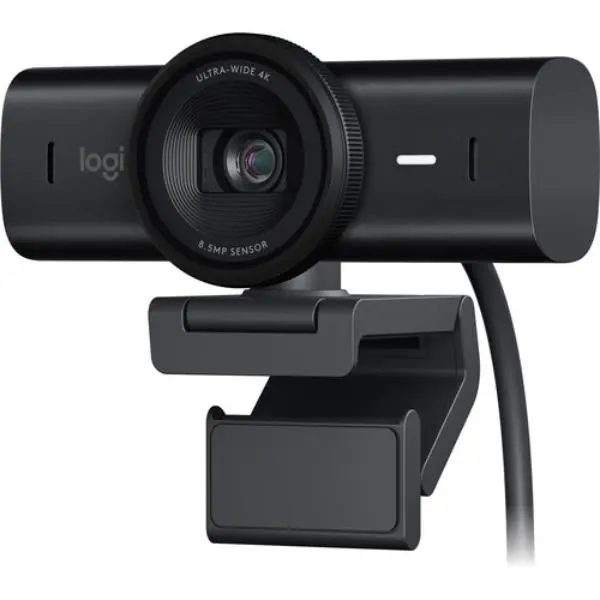 Logitech MX Brio 4K USB-C 3.0 Wired Webcam - Black, Model 960-001558, Compatible with Windows/macOS (Computers & Office Equipment, Computer Accessories)