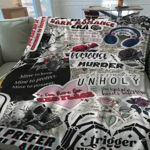 Printed Blankets Dark Romance Themed And Soft Blanket Fashionable Sports Print Flannel Sofa Bed Blanket Flannel Throw Blankets
