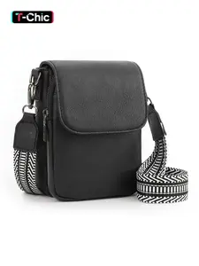Women's Fashionable PU Leather Adjustable Crossbody Shoulder Bag, Casual Versatile Triple Compartment Cell Phone Crossbody Wallet with Card Slots, Trendy All-match Commuter Bag for Daily Used, Everyday Crossbody Bag, Casual Crossbody Bags