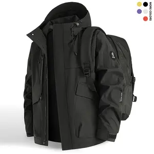 Men’s Loose Outdoor Cycling Casual Stylish Jacket Windbreaker Sports Mountaineering Coat, New Outdoor Hooded Couples’ Mountain Climbing Jacket, Spring & Autumn Windproof Waterproof Breathable Stylish Plain Jacket, Casual Athletic Jacket